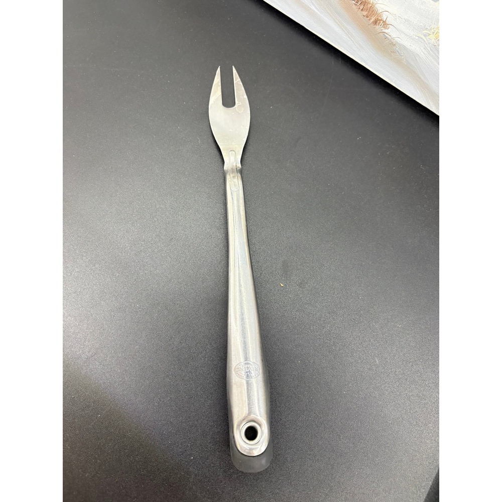 Revere Ware Stainless Steel Meat Fork 2 Tine Carving Serving Tool 12.5 Inch